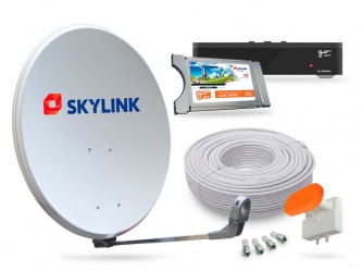 Satelitní komplet pro 2 TV s CA modulem 701 a přijímačem GoSAT GS6050HDv