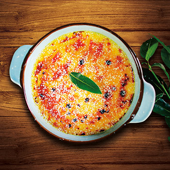 Crème brûlée s čerstvým bobkovým listem – vaření
